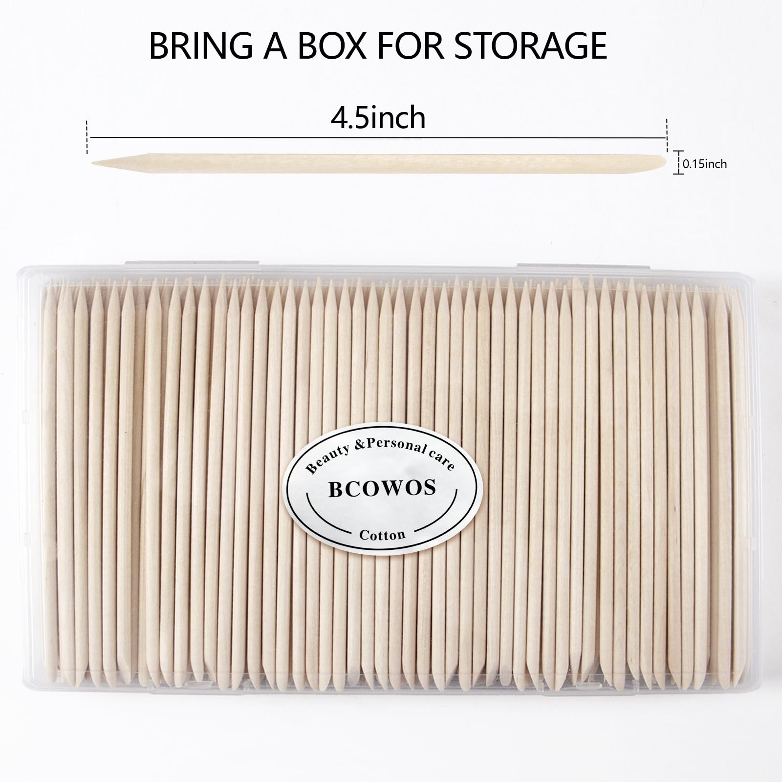 Bcowos orange wood sticks enable safe, precise polish touch-ups.