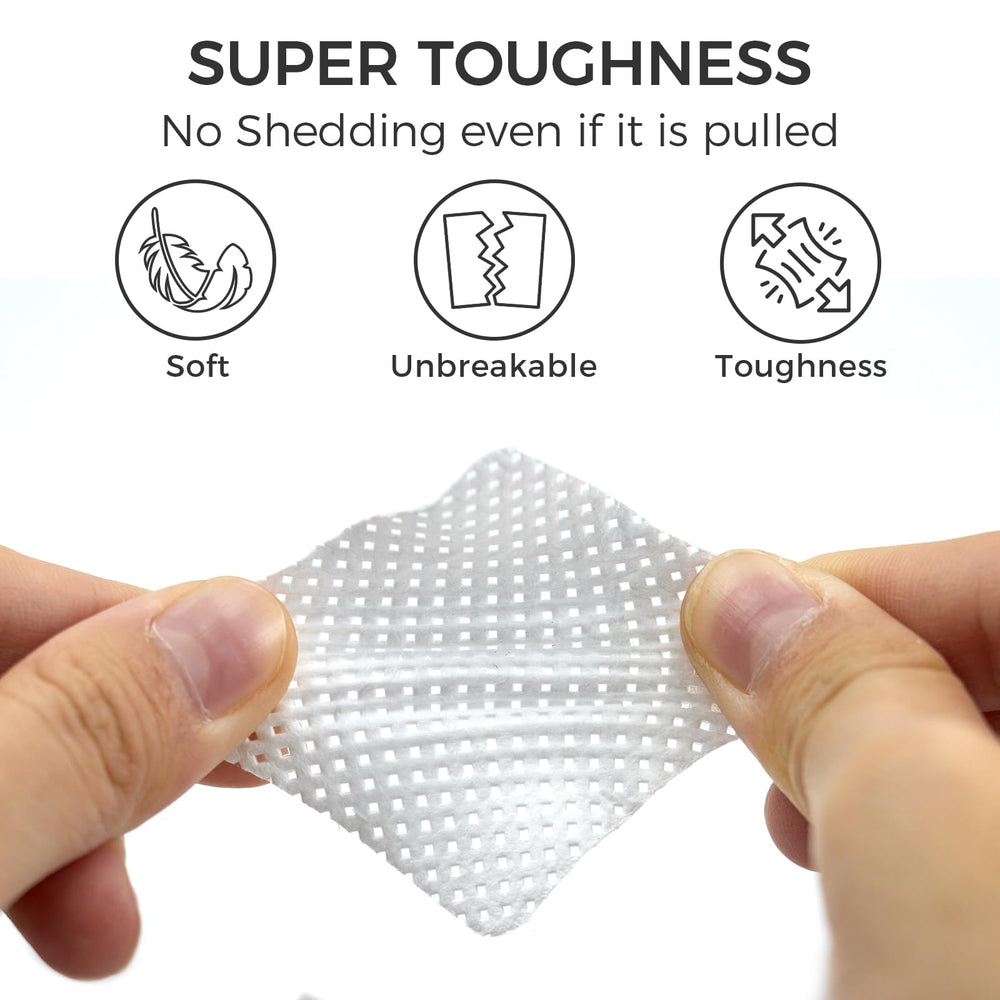 Bcowos toallitas uñas absorben acetona sin dejar fibras; ideal para retoques.