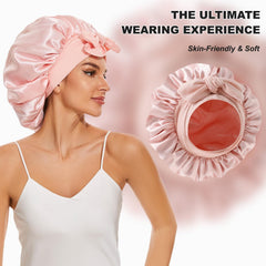 BE BIGEDDIE bonete de seda, doble capa para proteger cabello y almohada.