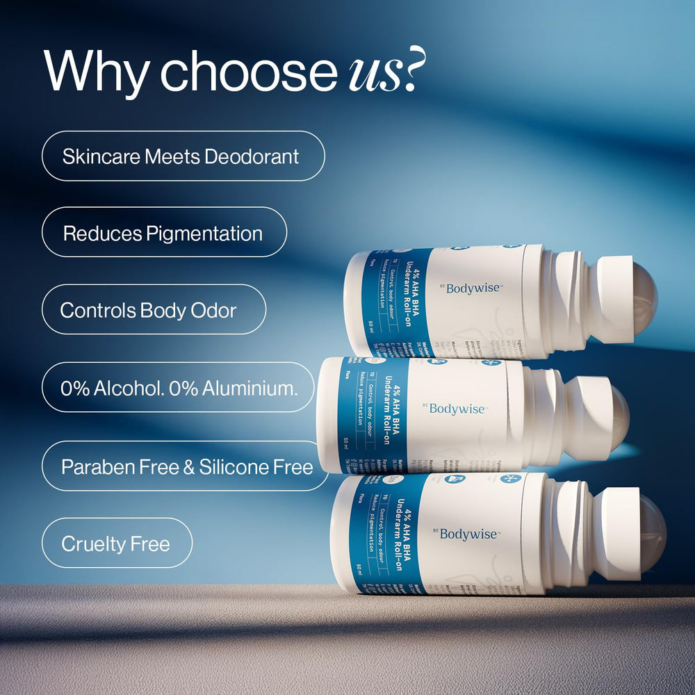 Be Bodywise Desodorante Roll-On, textura ligera sin residuos grasos