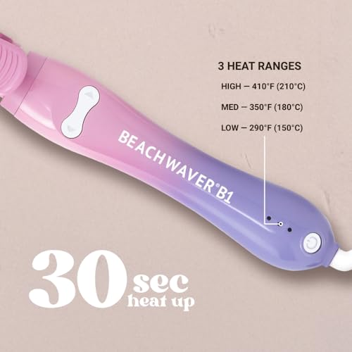 Beachwaver B1 in action showing automatic rotation for quick curls