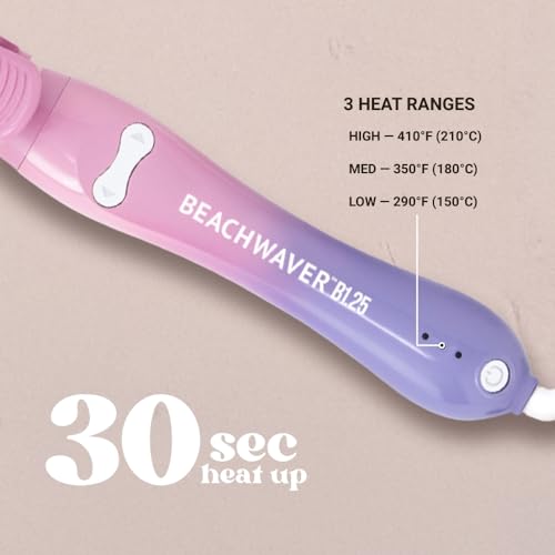 The Beachwaver Co. B1.25 Pink Sunset travel-friendly design for styling anywhere.