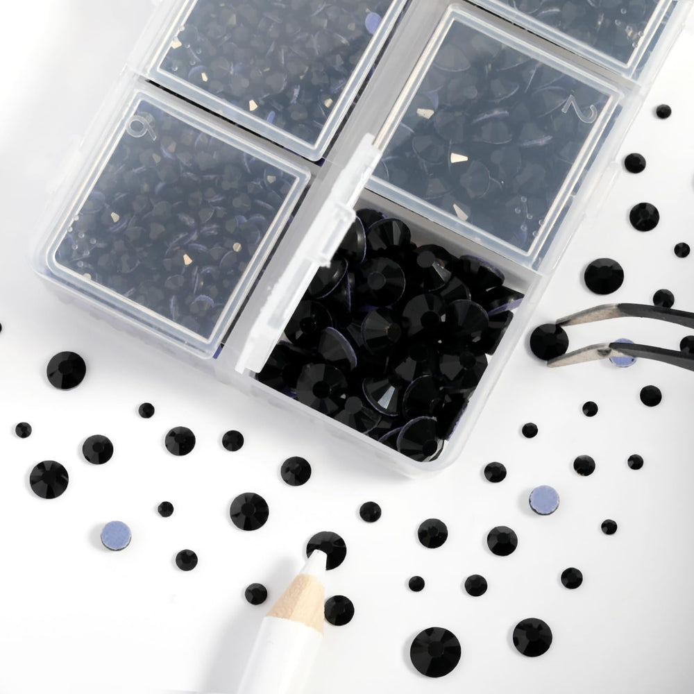 BEADSLAND hotfix rhinestones applied to fabric for custom embellishments