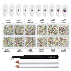 BEADSLAND brillos para arte de uñas y decoración textil con acabado AB.