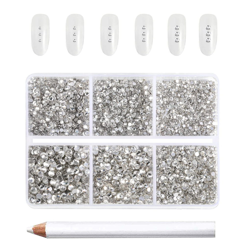 BEADSLAND cristales flatback claros para uñas con alto brillo