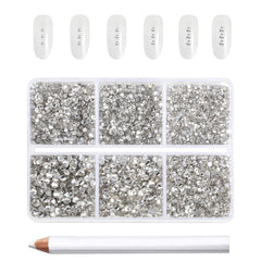 BEADSLAND cristales flatback claros para uñas con alto brillo