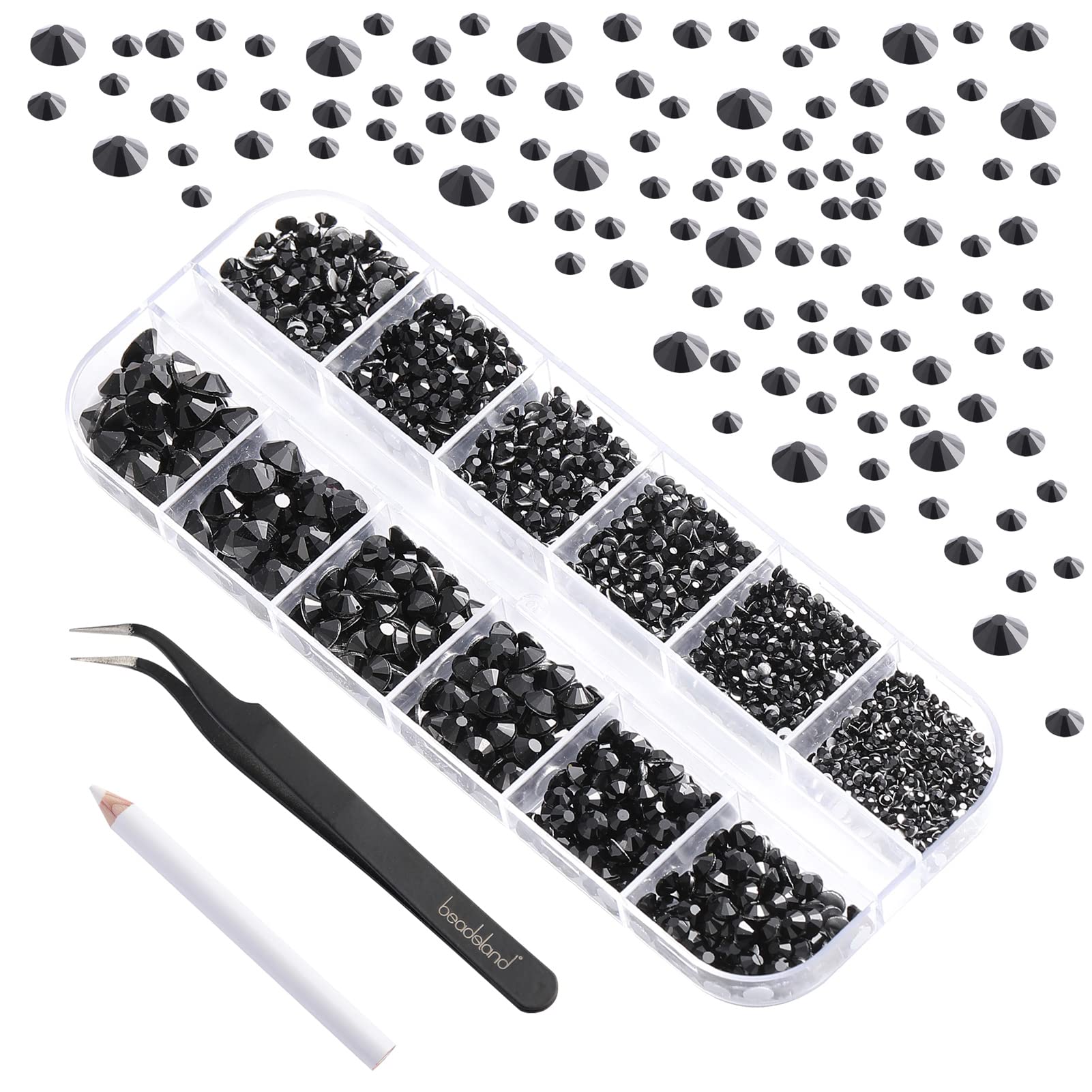 Beadsland pinzas para piedras con agarre preciso.