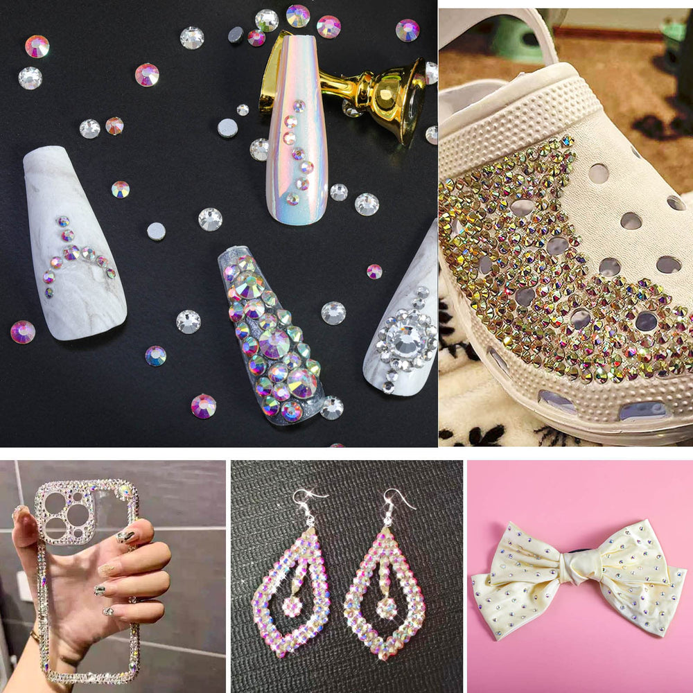 Beadsland usos artesanales con cristales AB para proyectos creativos.
