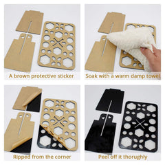 BEAKEY brush tree demonstrates compact storage for various brush sizes.