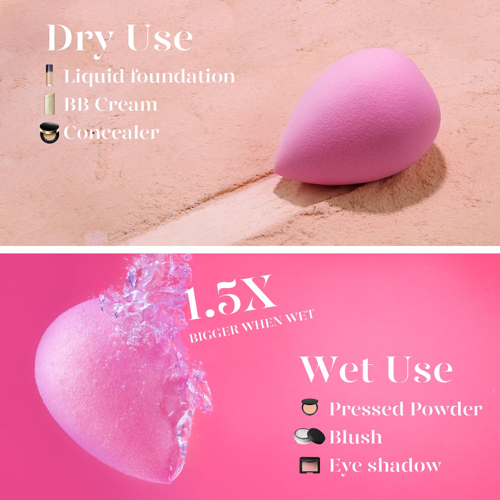 Beakey cream blending sponge delivers seamless cream makeup application