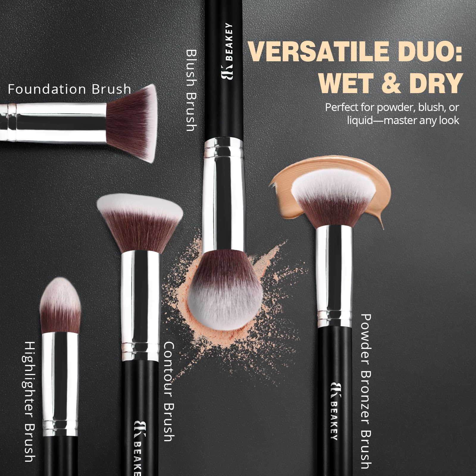 BEAKEY eyeshadow brush with precision edges for detailed lids