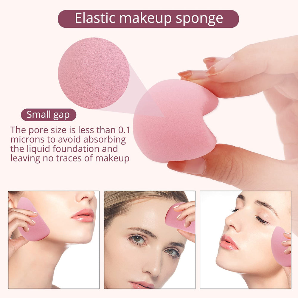 BEAKEY Flat Duo Sponge blends foundation for an even skin tone.