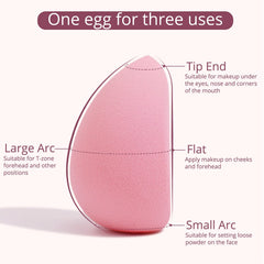 BEAKEY Flat Duo Sponge in pink highlights latex-free, cruelty-free material.