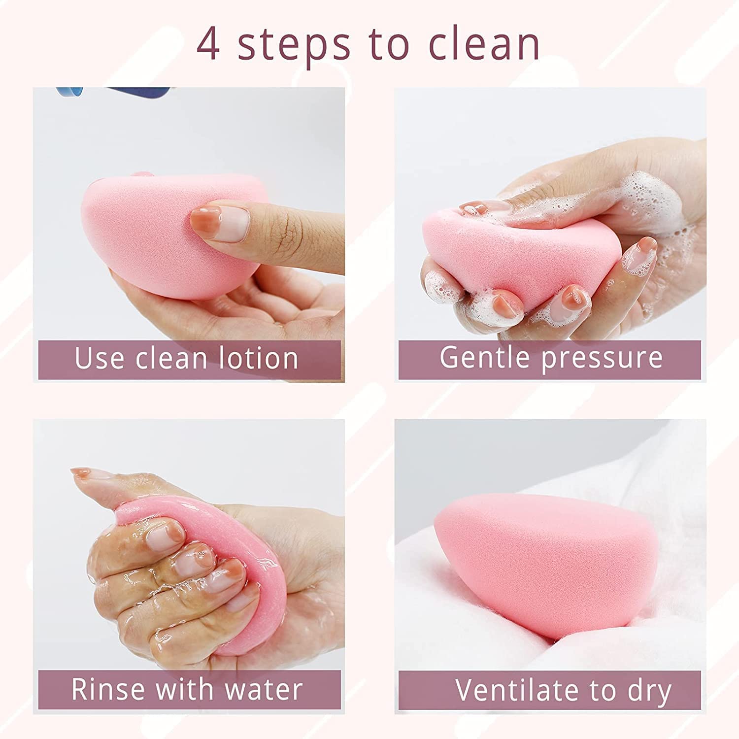 BEAKEY heart-shaped pink sponge enables precise blending