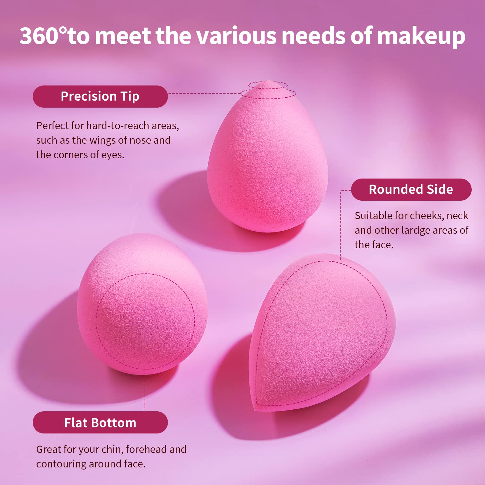 BEAKEY latex-free sponge used dry to set powder with minimal mess