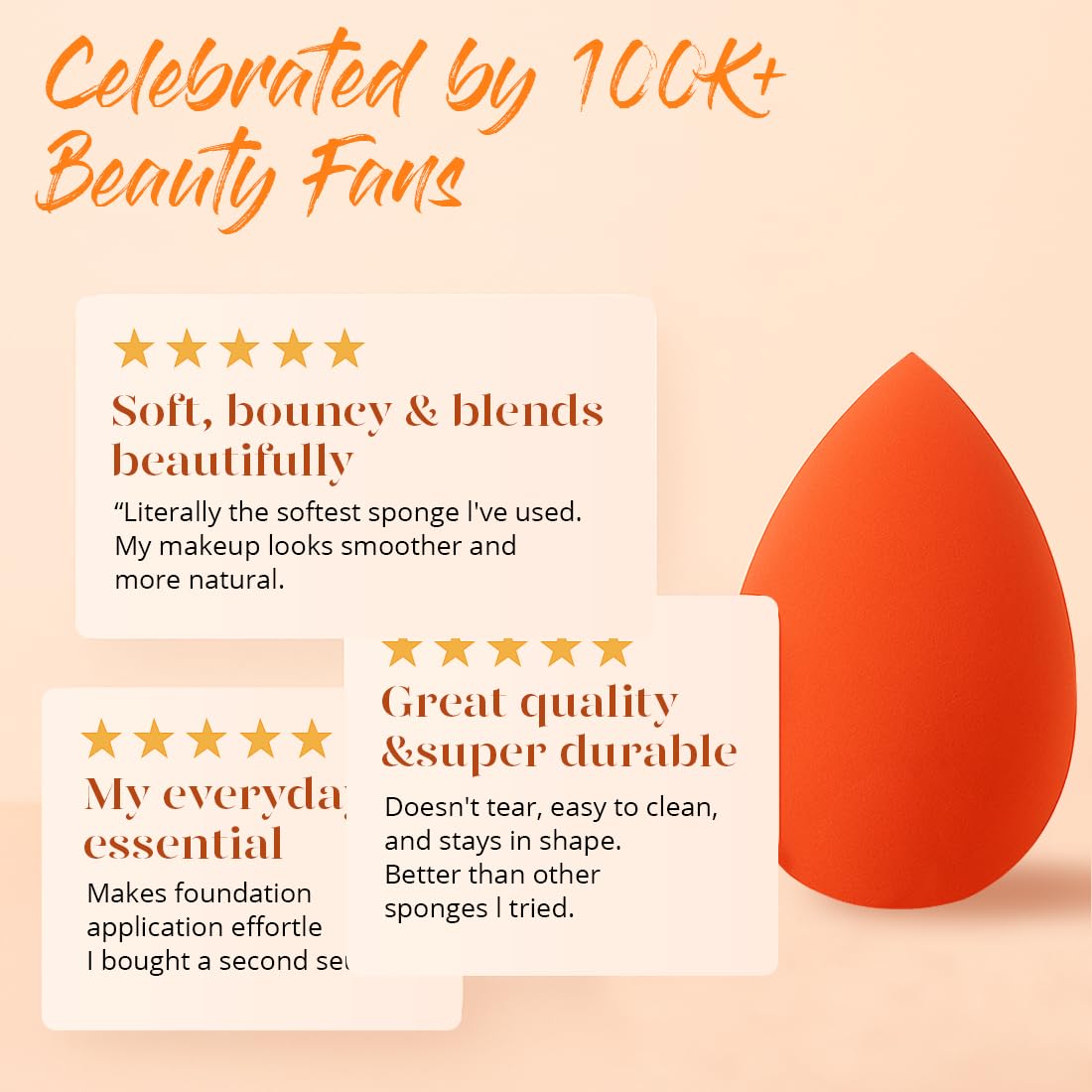 BEAKEY low-absorption sponge saves product and delivers smooth finish