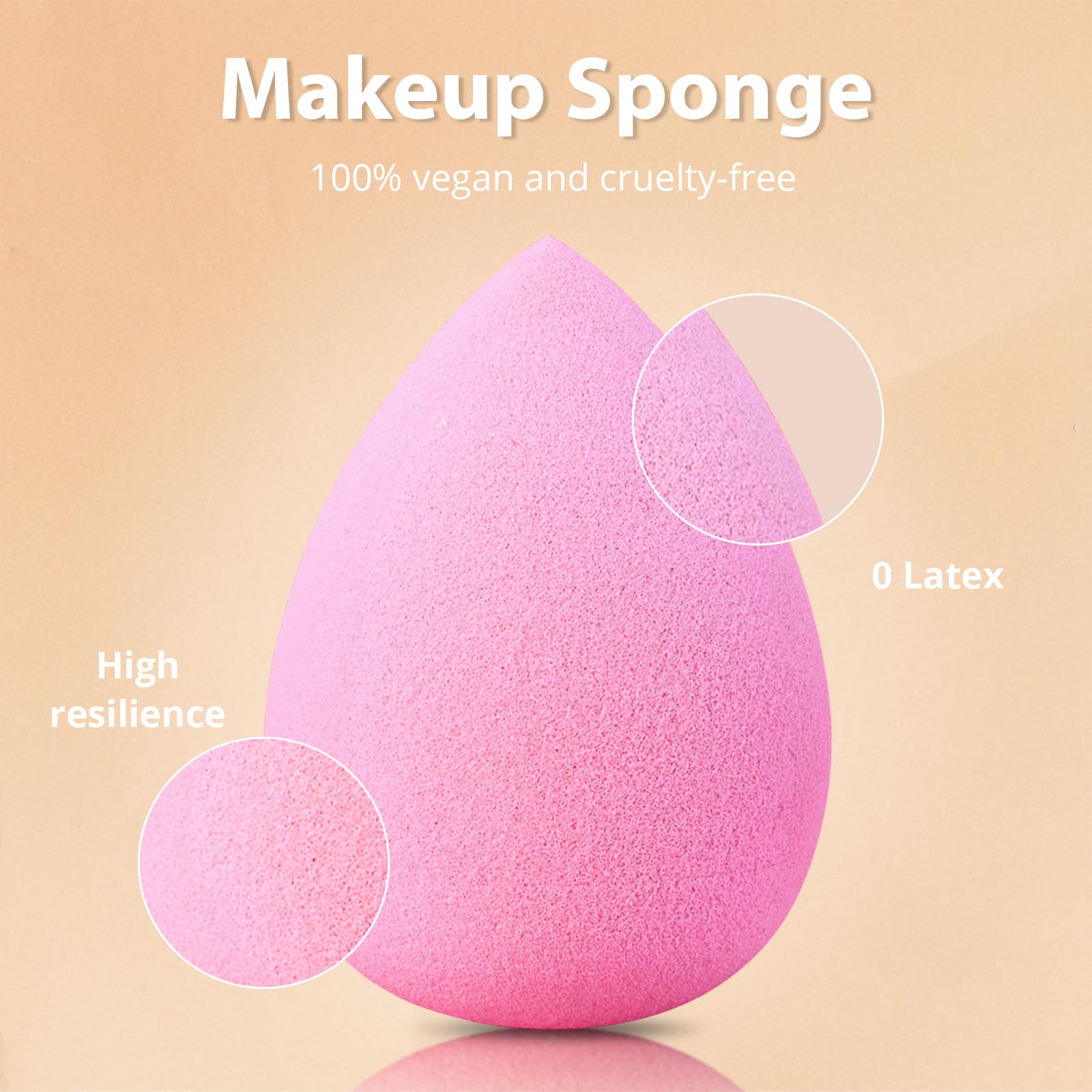 BEAKEY makeup brush set silky bristles closeup for gentle coverage