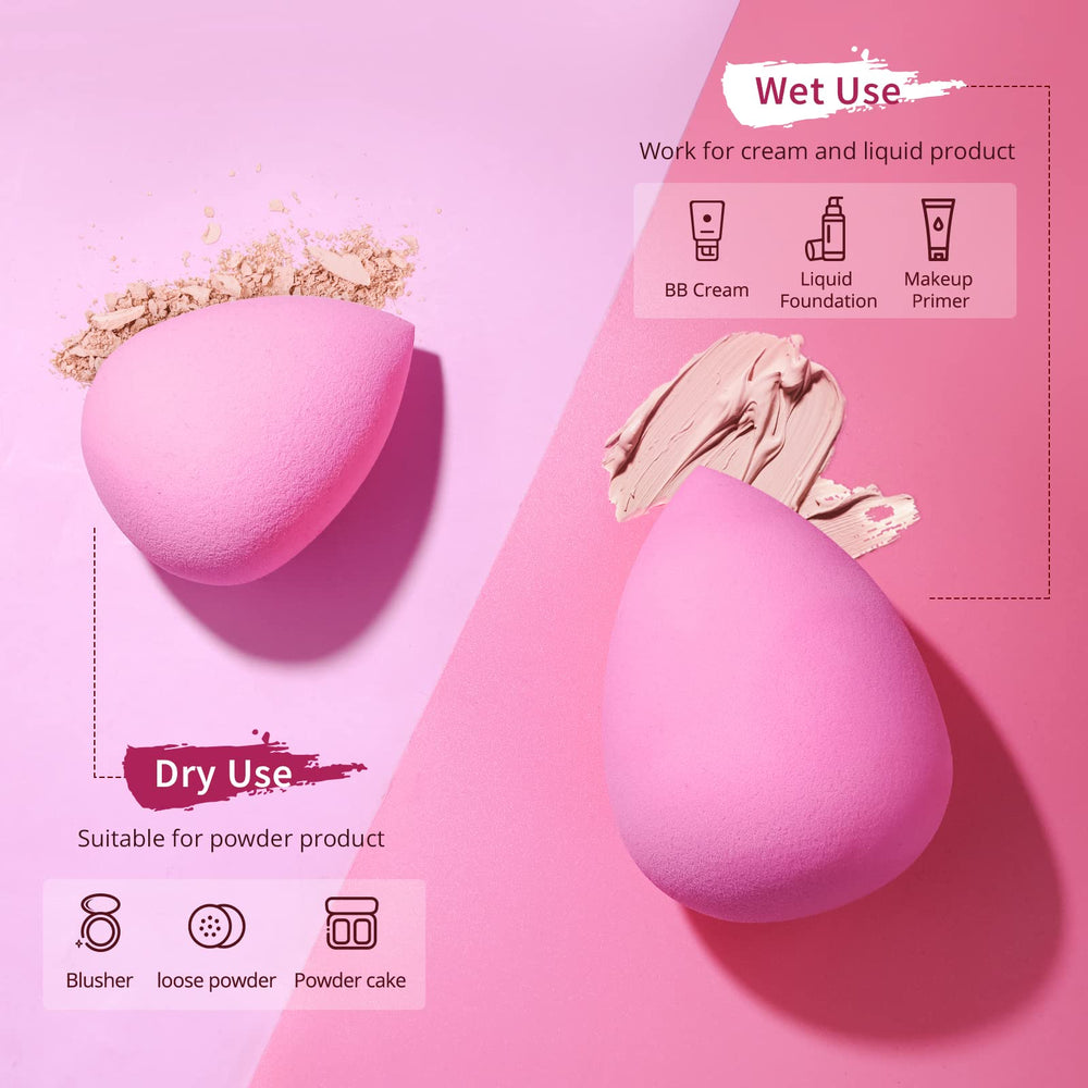BEAKEY rounded-base sponge shapes cheeks for even contouring