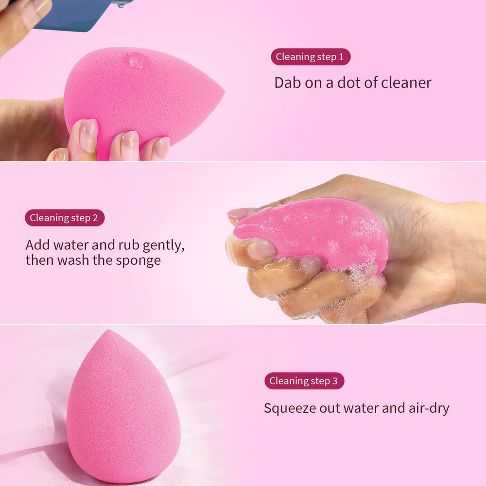 BEAKEY sponge cleans easily with soap and travels in gym bags