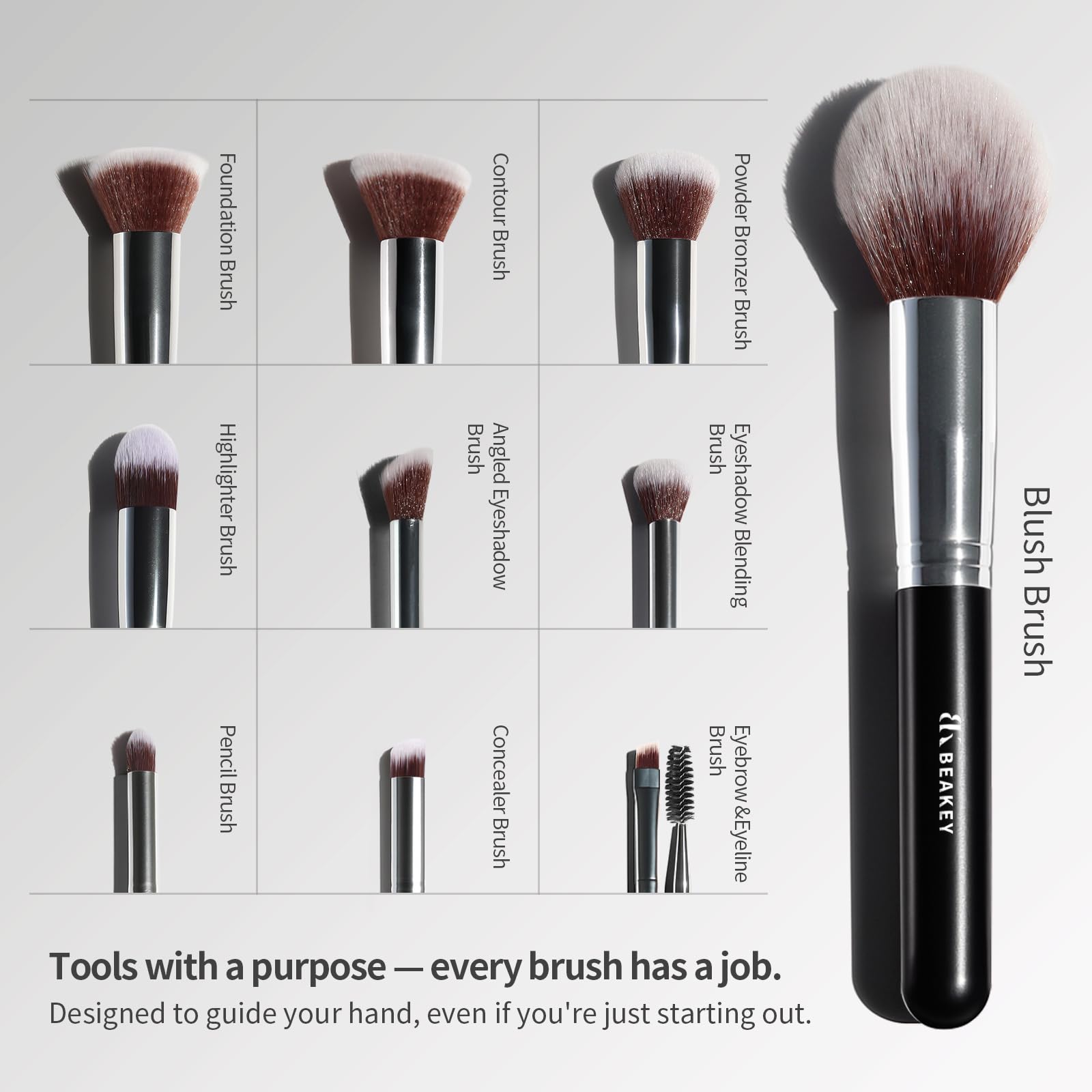BEAKEY teardrop makeup sponges detailed view highlighting high-density, non-absorbent blending.