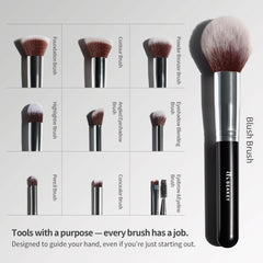 BEAKEY teardrop makeup sponges detailed view highlighting high-density, non-absorbent blending.