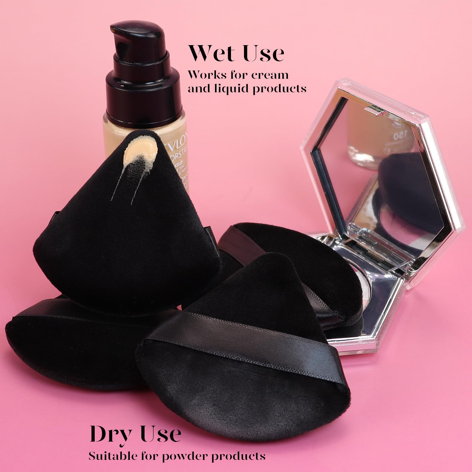 BEAKEY triangle powder puff for dry use with powder products