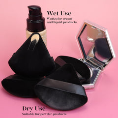 BEAKEY triangle powder puff for dry use with powder products