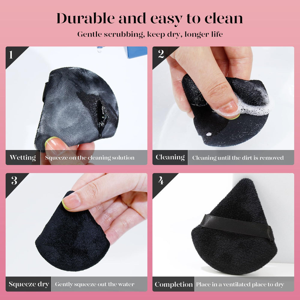 BEAKEY triangle puff is washable and reusable