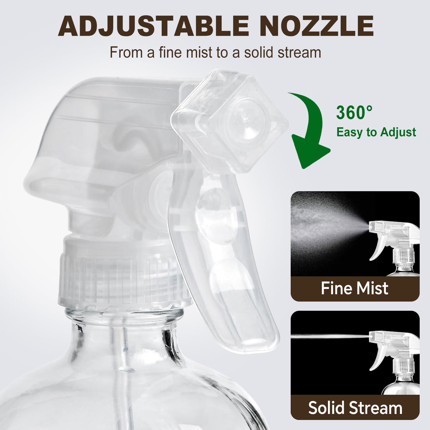 Bealee glass spray bottle with grey silicone sleeve ideal for on-counter organization.