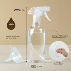Bealee plastic spray bottle 16oz with stream mode for precise application