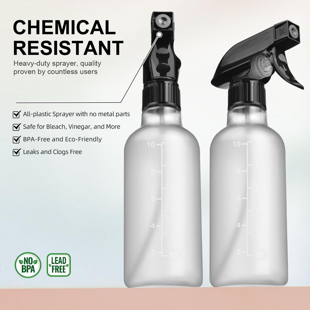 Bealee spray bottle 2-pack stream, powerful direct spray for grime.