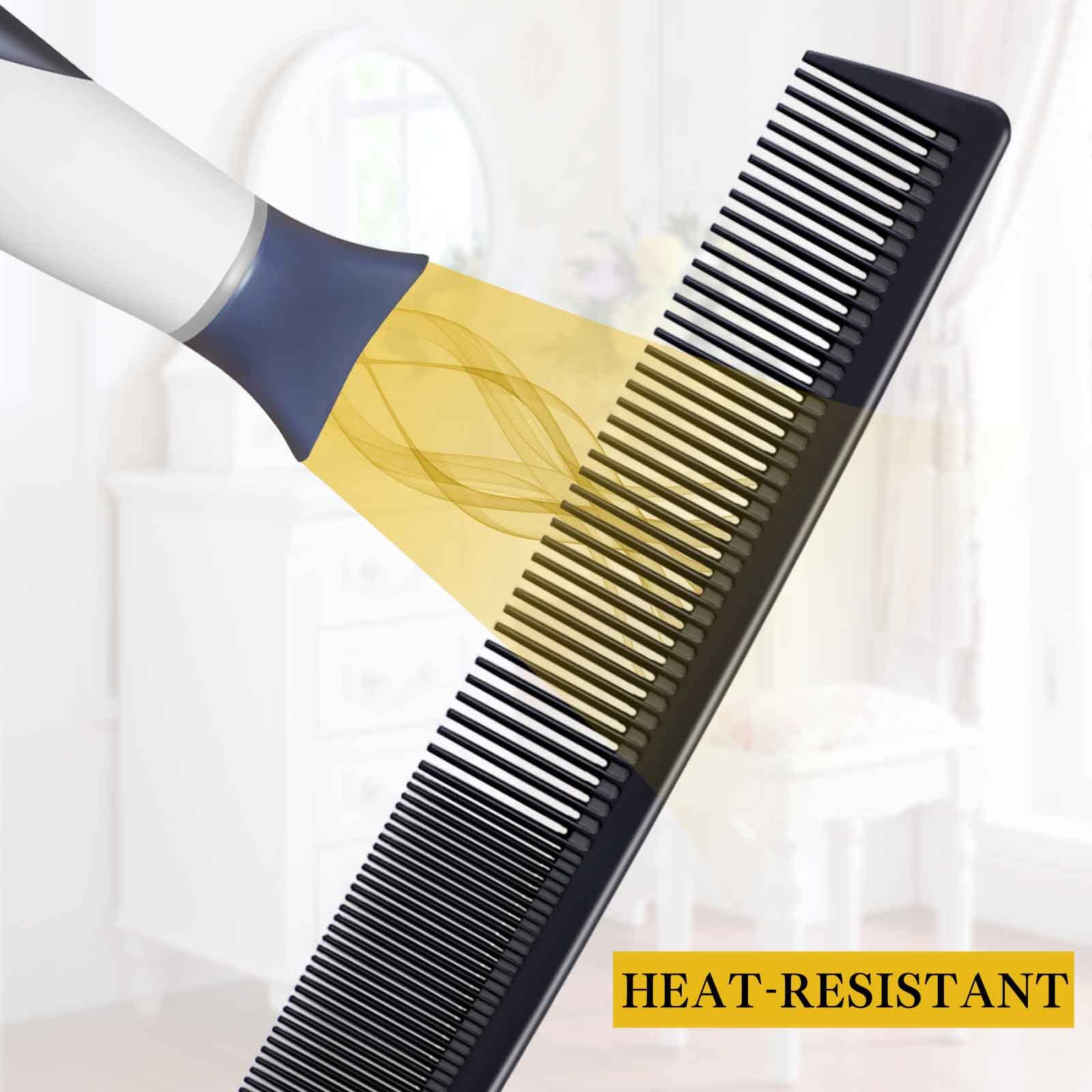 Bealihelp carbon fiber hair comb closeup showing durable, heat-resistant material