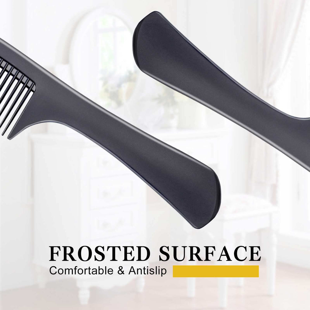 Bealihelp carbon fiber hair comb set: dressing comb for finishing and neat lines