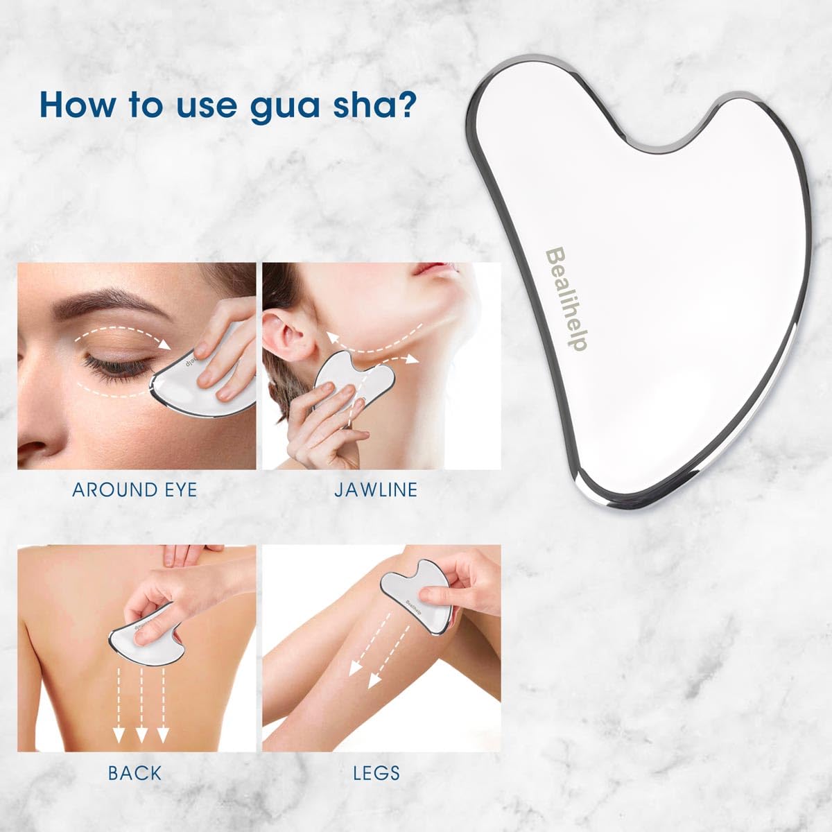 Bealihelp lift and firm jawline demo, subtle contouring.