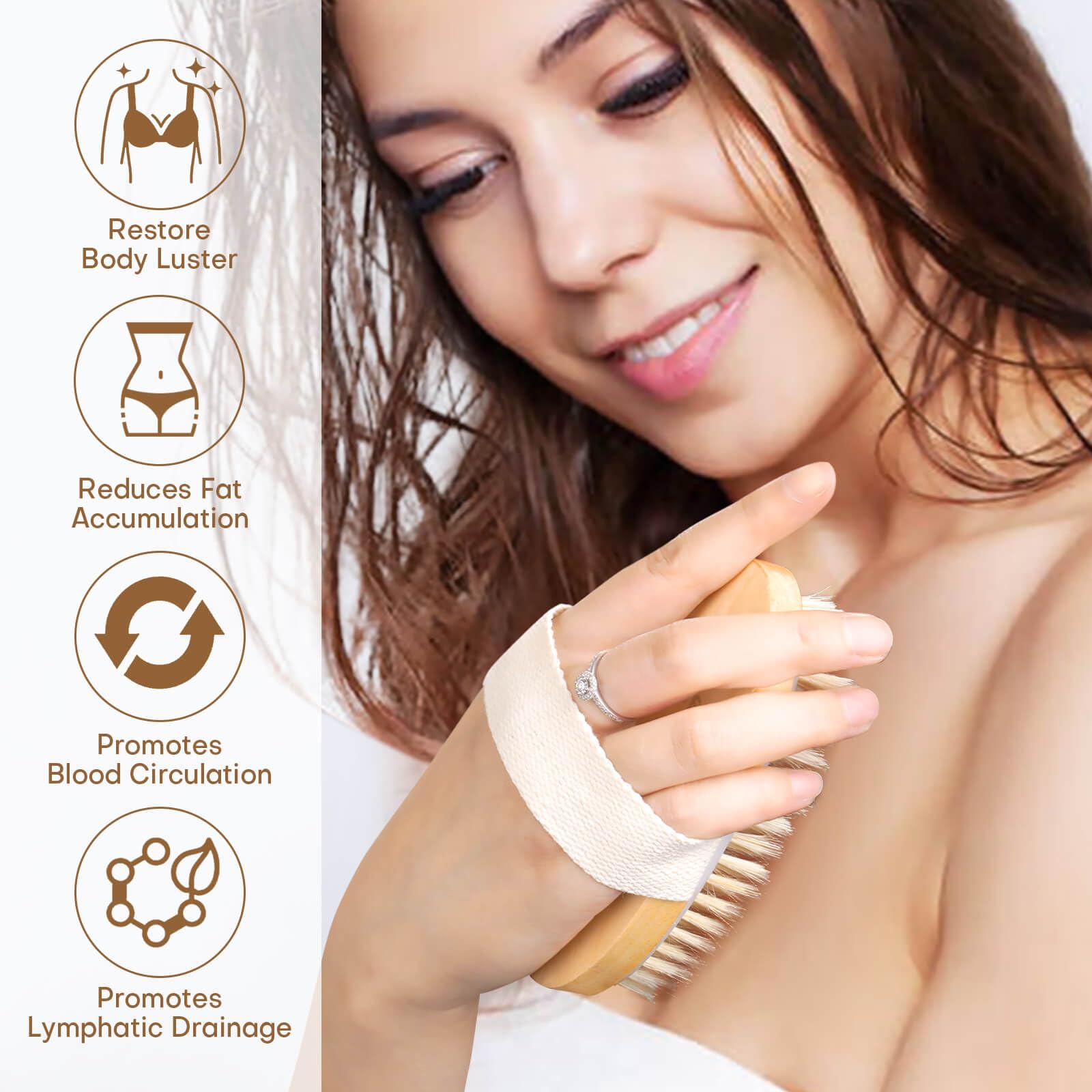 Bealihelp non-slip canvas strap for secure handling during brushing sessions.