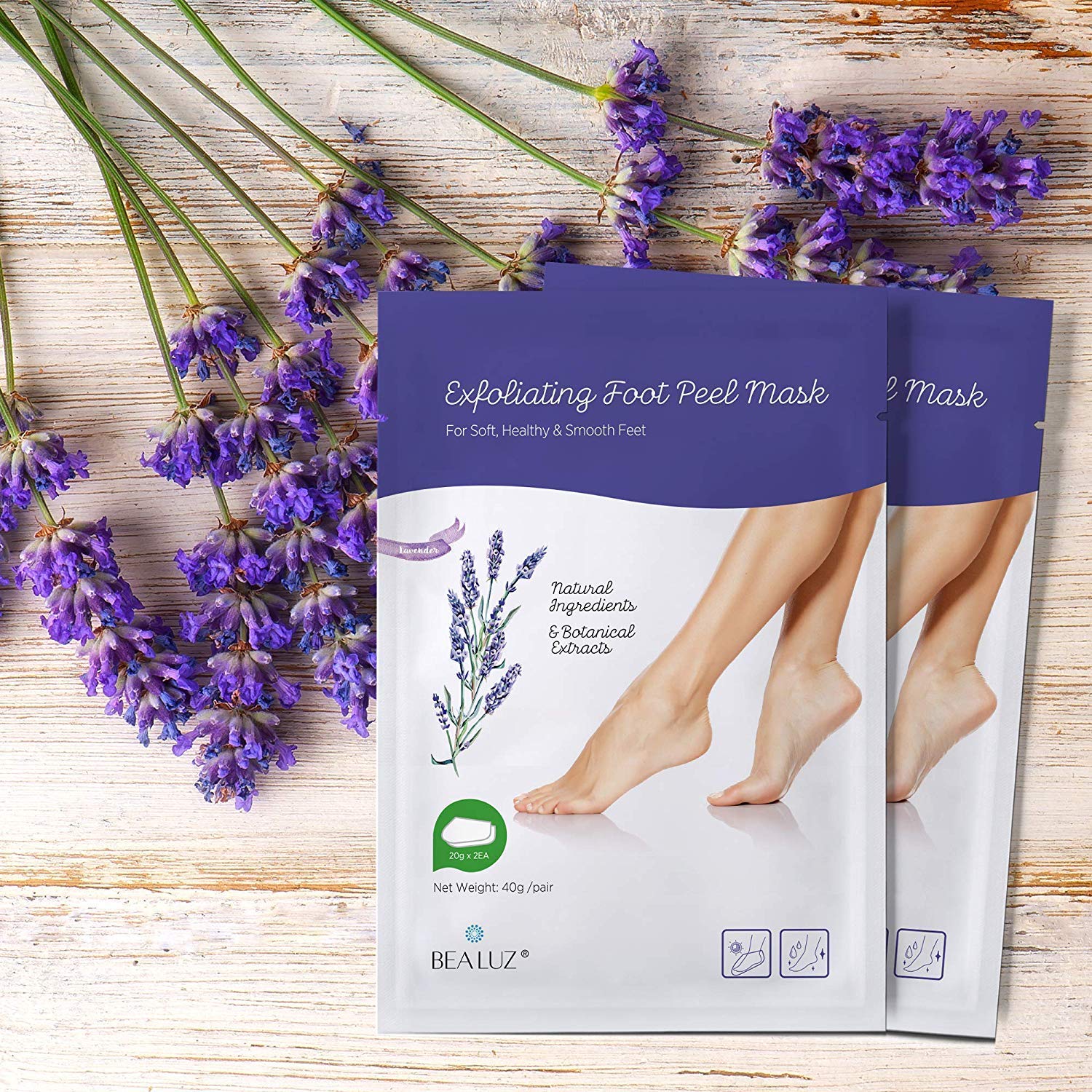 Bealuz medias exfoliantes para pies: aplicación sencilla