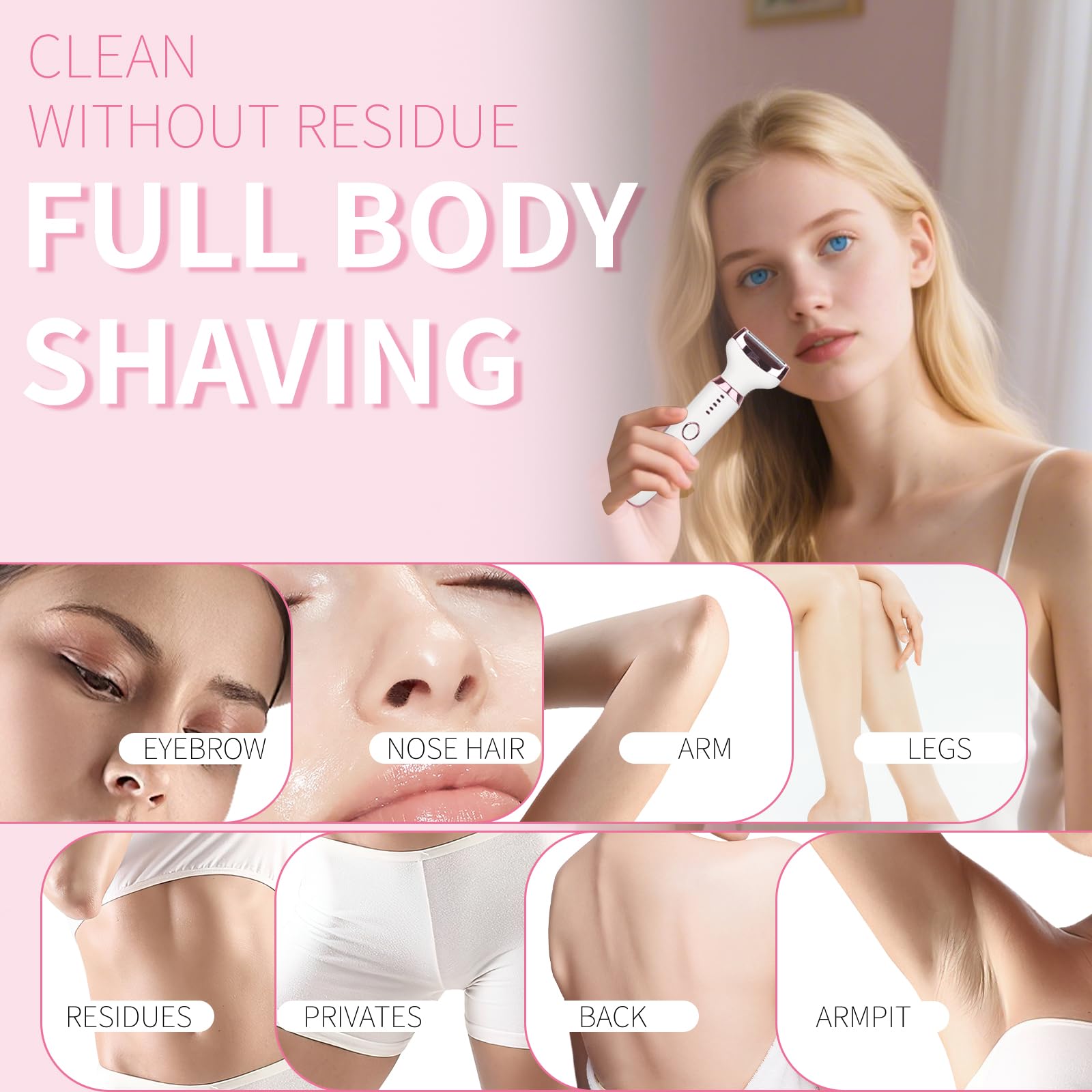 Beanify wet and dry razor packaging highlighting versatile 4-in-1 heads for grooming