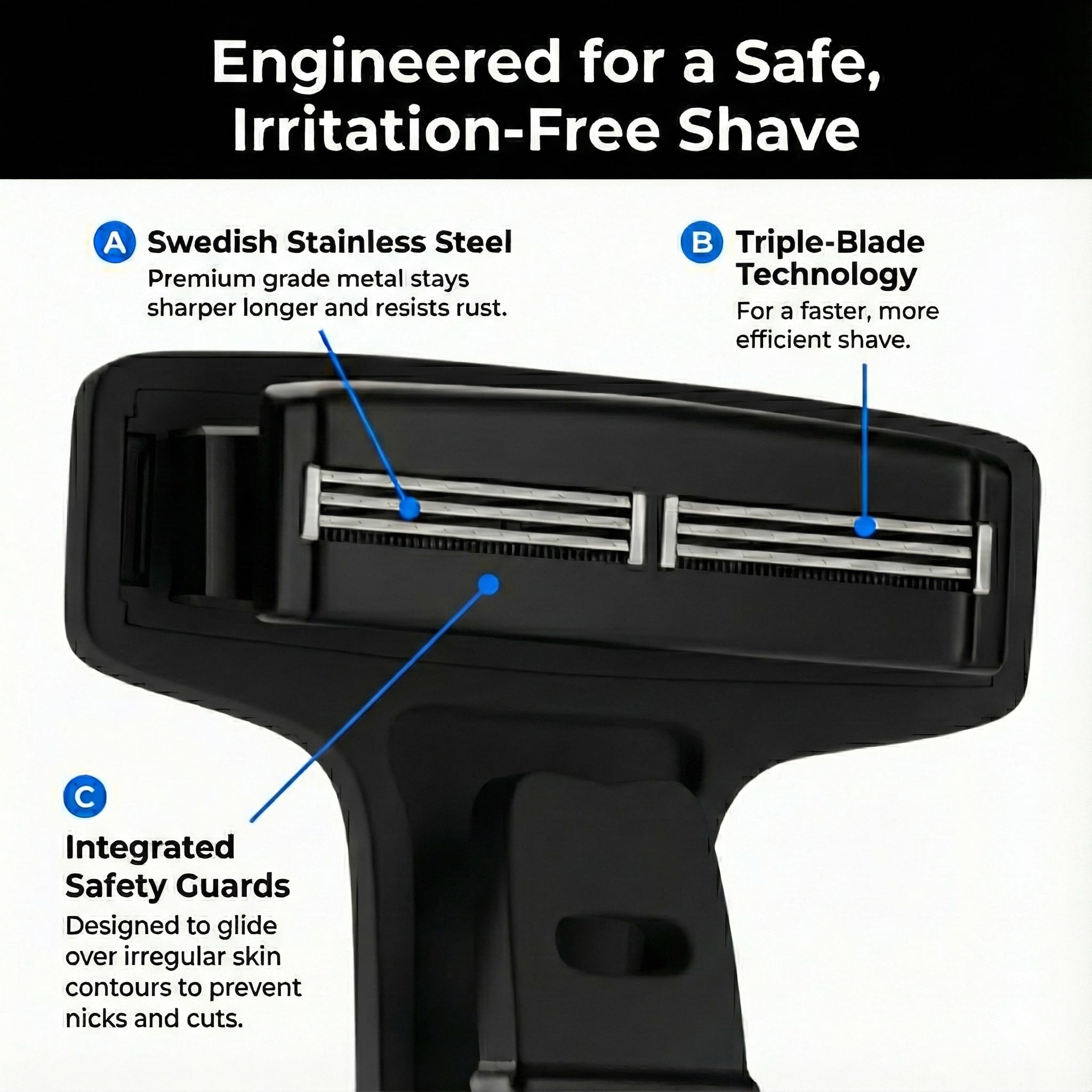 Bearback dual-use handle for back and chest grooming.