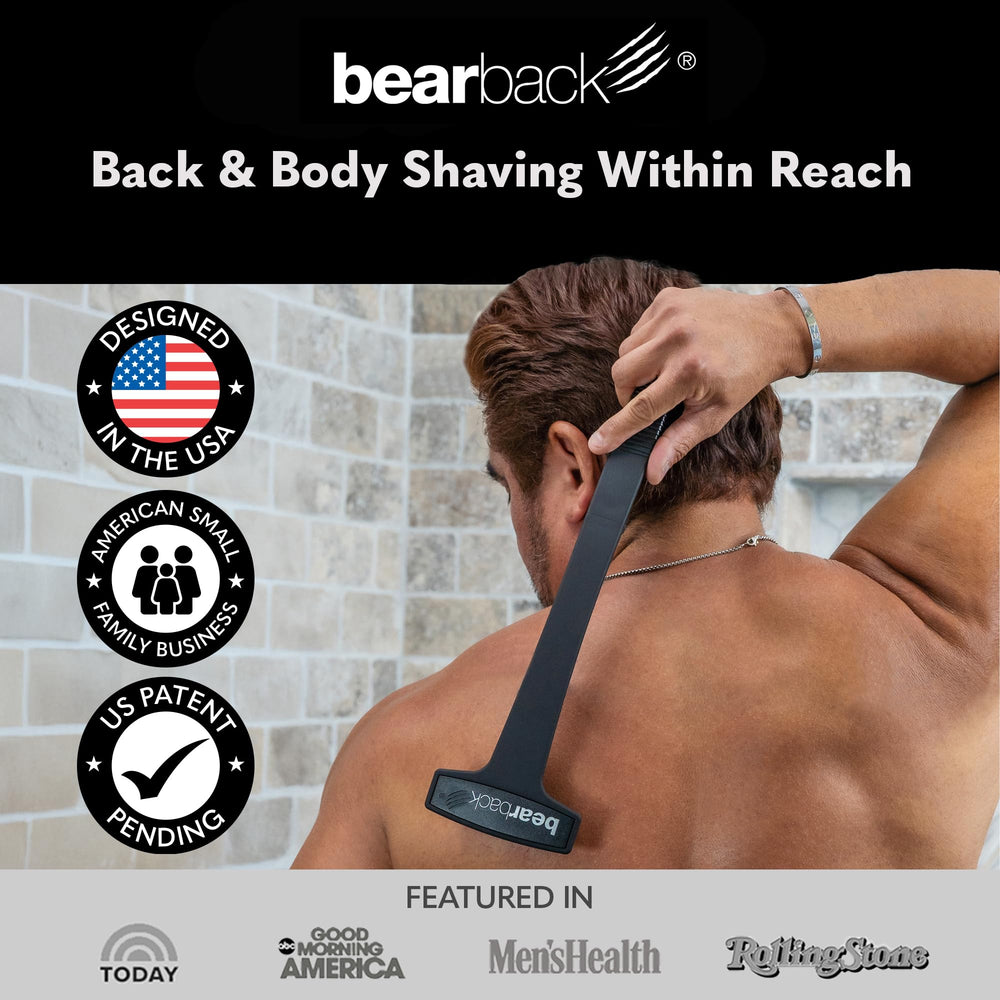 Bearback folding handle extended reach reaches back and shoulders.