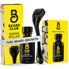 The Beard Club derma roller with 540 needles for precise facial skin care.