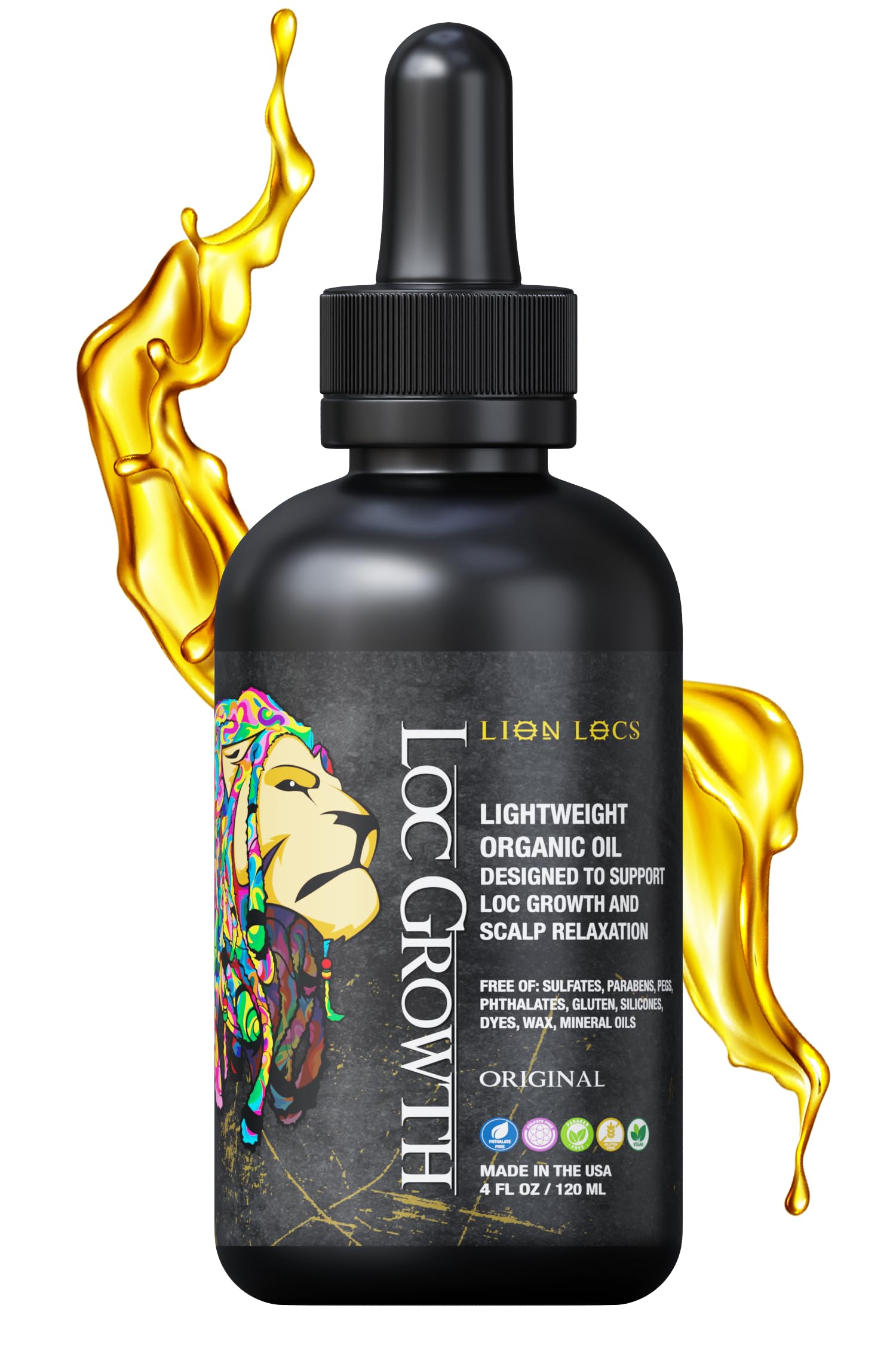 Beard Gains Lion Locs aceite crecimiento rastas nutre folículos