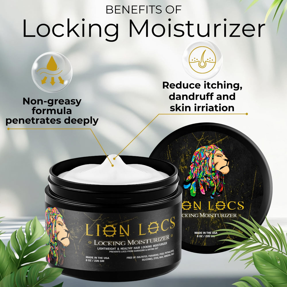 Beard Gains Lion Locs: fórmula sin residuo para un acabado limpio y natural en las locs.