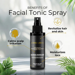 Beard Gains Rosewater spray supporting skin hydration and hair refreshment.