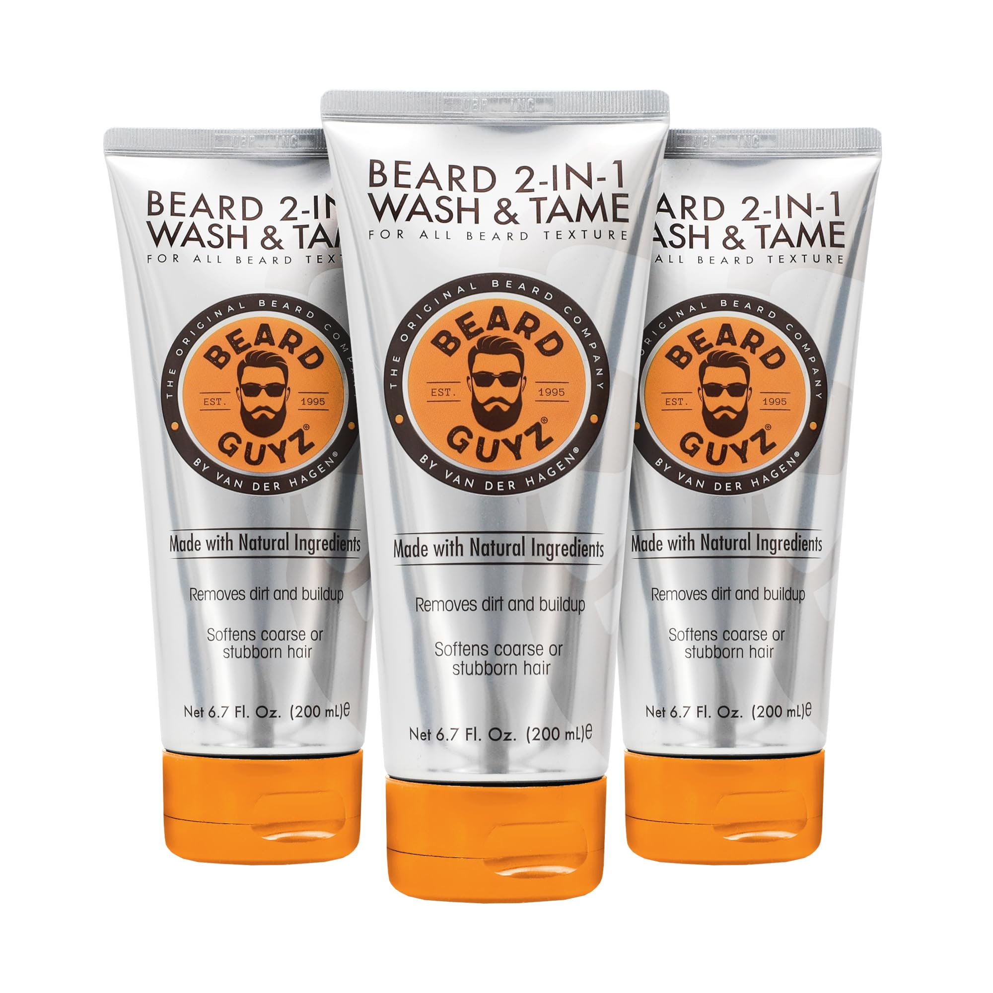 Beard Guyz 2-in-1 Beard Wash bottle cleanses and refreshes the beard daily.