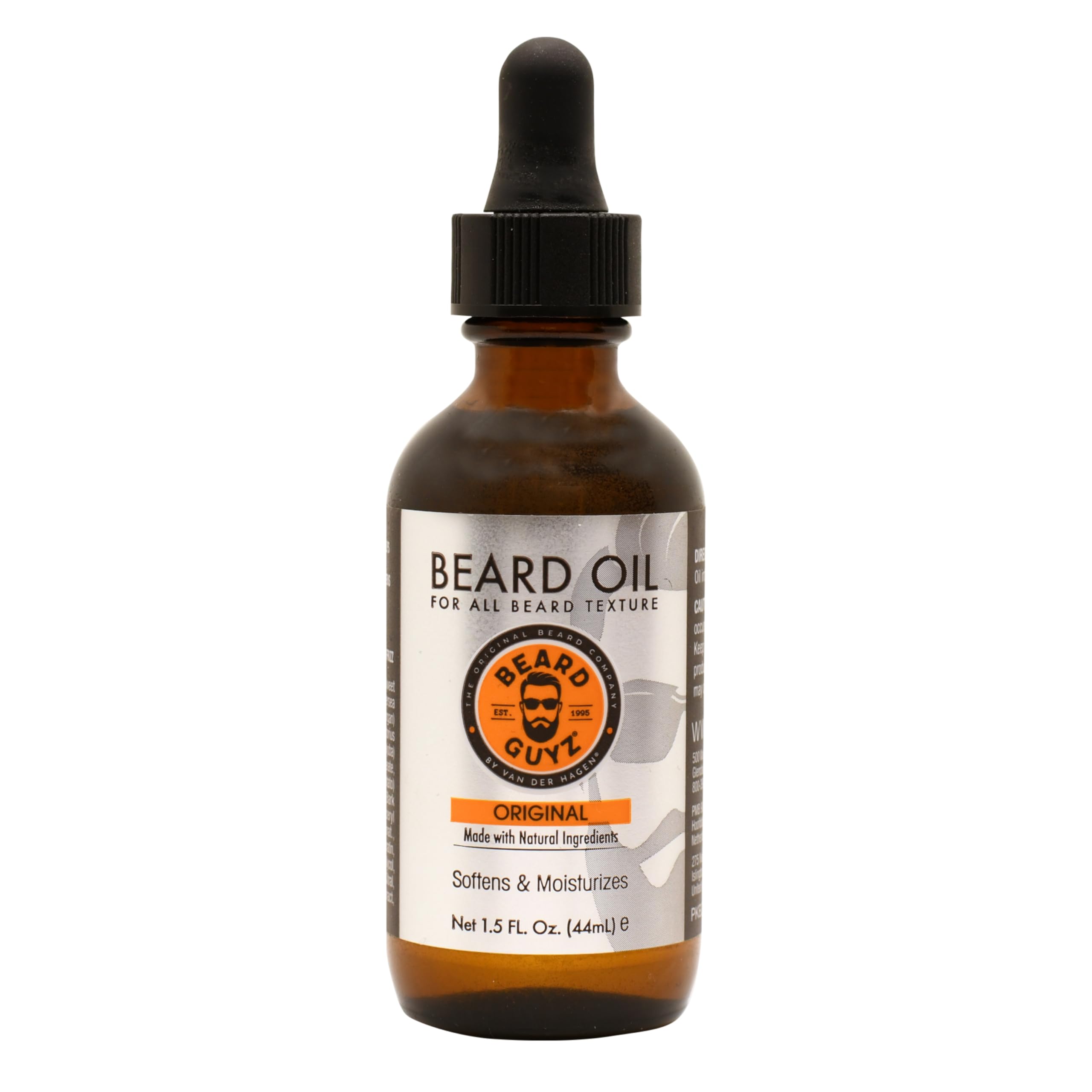Beard Guyz Beard Oil bottle close-up for lightweight hydration