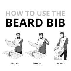 Beard King beard bib apron wipes clean and protects bathroom sinks.