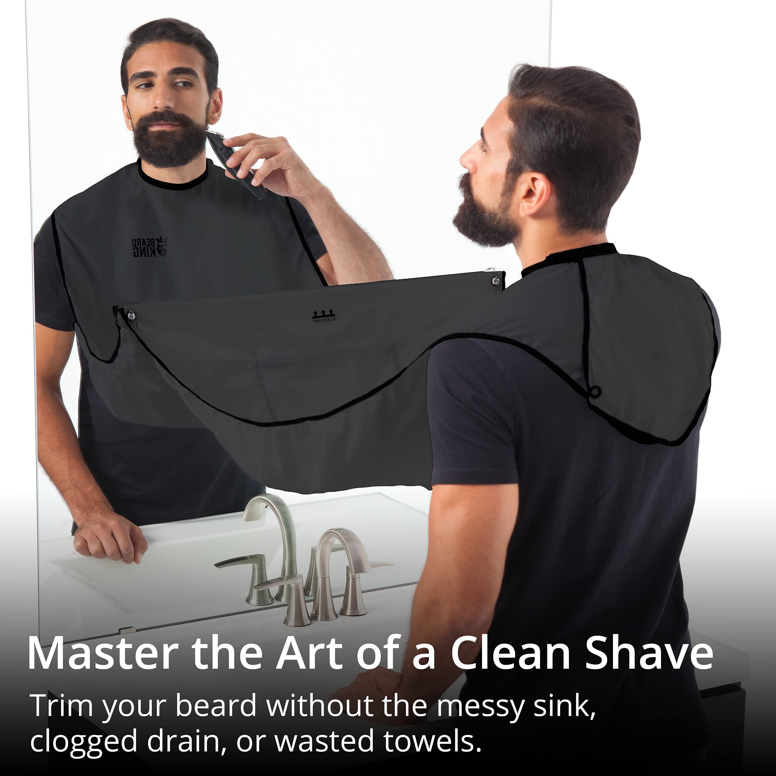 Beard King beard bib apron neck collar keeps drips away during trimming