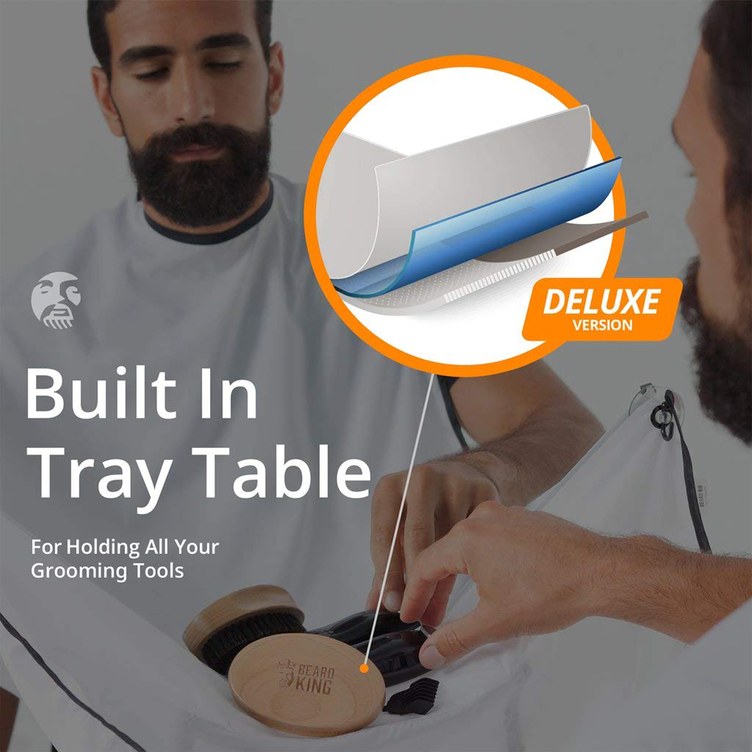 BEARD KING suction cups setup demonstrates quick mess-free attachment during grooming