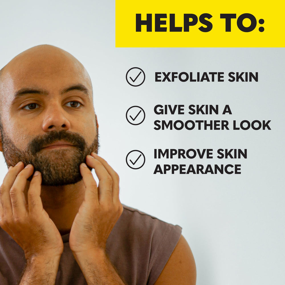 Beard Club derma roller with a weighted metal handle for stable control during sessions.