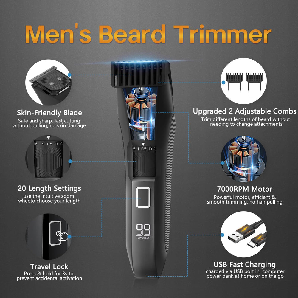 Beatslm body trimmer with LED light for accurate skin illumination